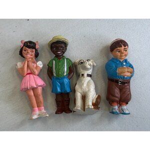 Little Rascals Our Gang 4 PVC figure set King world vintage 1985 Darla Petey